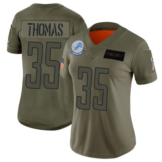 Limited Isaiah Thomas Women's Detroit Lions 2019 Salute to Service Jersey - Camo