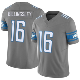 Limited Jace Billingsley Men's Detroit Lions Silver Vapor F.U.S.E. Jersey