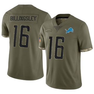 Limited Jace Billingsley Youth Detroit Lions 2022 Salute To Service Jersey - Olive