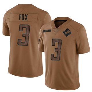 Limited Jack Fox Men's Detroit Lions 2023 Salute To Service Jersey - Brown