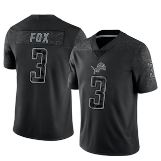 Limited Jack Fox Men's Detroit Lions Reflective Jersey - Black