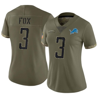 Limited Jack Fox Women's Detroit Lions 2022 Salute To Service Jersey - Olive