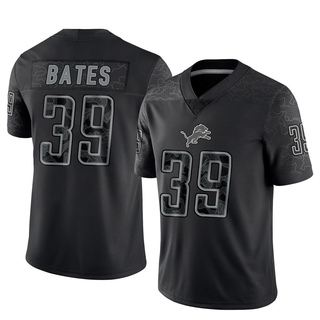 Limited Jake Bates Men's Detroit Lions Reflective Jersey - Black