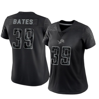 Limited Jake Bates Women's Detroit Lions Reflective Jersey - Black