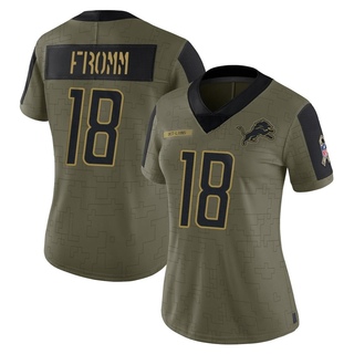 Limited Jake Fromm Women's Detroit Lions 2021 Salute To Service Jersey - Olive