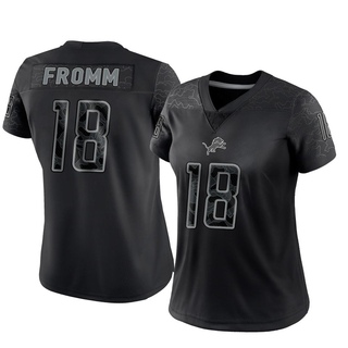 Limited Jake Fromm Women's Detroit Lions Reflective Jersey - Black