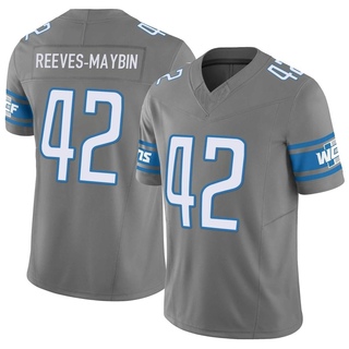 Limited Jalen Reeves-Maybin Men's Detroit Lions Silver Vapor F.U.S.E. Jersey