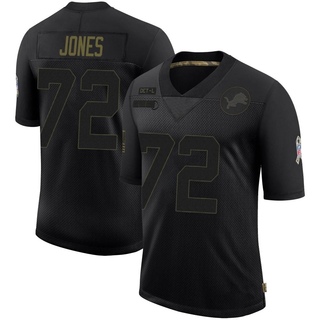 Limited Jamarco Jones Men's Detroit Lions 2020 Salute To Service Jersey - Black