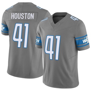 Limited James Houston Men's Detroit Lions Silver Vapor F.U.S.E. Jersey