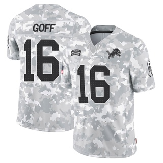 Limited Jared Goff Men's Detroit Lions 2024 Salute to Service Jersey - Arctic Camo