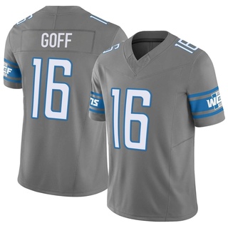 Limited Jared Goff Men's Detroit Lions Silver Vapor F.U.S.E. Jersey