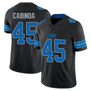 Limited Jason Cabinda Men's Detroit Lions Alternate Vapor F.U.S.E. 2nd Jersey - Black