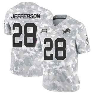 Limited Jermar Jefferson Men's Detroit Lions 2024 Salute to Service Jersey - Arctic Camo