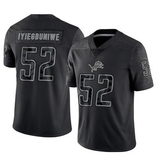 Limited Joel Iyiegbuniwe Men's Detroit Lions Reflective Jersey - Black