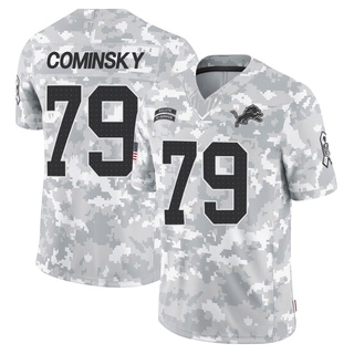 Limited John Cominsky Men's Detroit Lions 2024 Salute to Service Jersey - Arctic Camo