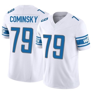 Limited John Cominsky Men's Detroit Lions Vapor F.U.S.E. Jersey - White