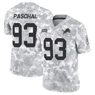 Limited Josh Paschal Men's Detroit Lions 2024 Salute to Service Jersey - Arctic Camo