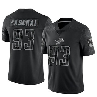 Limited Josh Paschal Men's Detroit Lions Reflective Jersey - Black