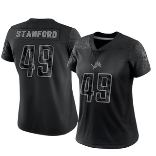 Limited Julian Stanford Women's Detroit Lions Reflective Jersey - Black