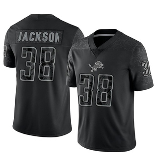 Limited Justin Jackson Youth Detroit Lions Reflective Jersey - Black