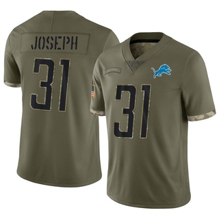 Limited Kerby Joseph Men's Detroit Lions 2022 Salute To Service Jersey - Olive