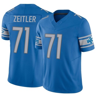 Limited Kevin Zeitler Men's Detroit Lions Vapor F.U.S.E. Jersey - Blue