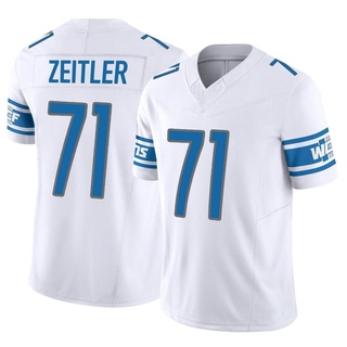 Limited Kevin Zeitler Men's Detroit Lions Vapor F.U.S.E. Jersey - White