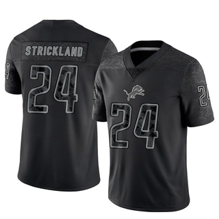 Limited Loren Strickland Youth Detroit Lions Reflective Jersey - Black