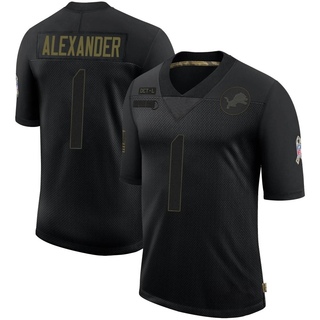 Limited Maurice Alexander Men's Detroit Lions 2020 Salute To Service Jersey - Black