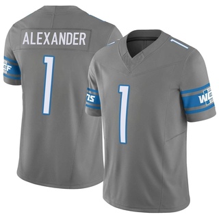 Limited Maurice Alexander Men's Detroit Lions Silver Vapor F.U.S.E. Jersey