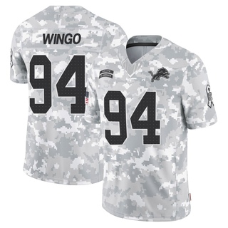 Limited Mekhi Wingo Men's Detroit Lions 2024 Salute to Service Jersey - Arctic Camo