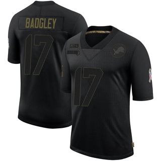 Limited Michael Badgley Men's Detroit Lions 2020 Salute To Service Jersey - Black