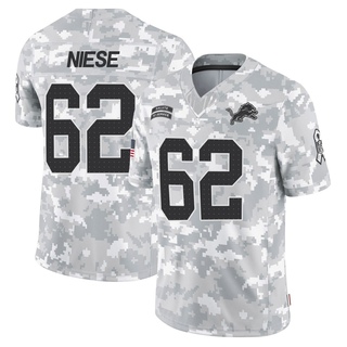 Limited Michael Niese Men's Detroit Lions 2024 Salute to Service Jersey - Arctic Camo