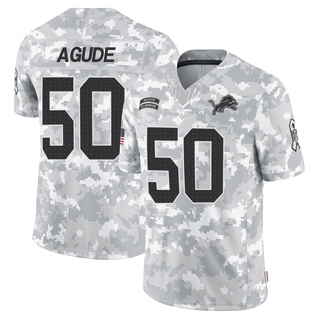 Limited Mitchell Agude Men's Detroit Lions 2024 Salute to Service Jersey - Arctic Camo