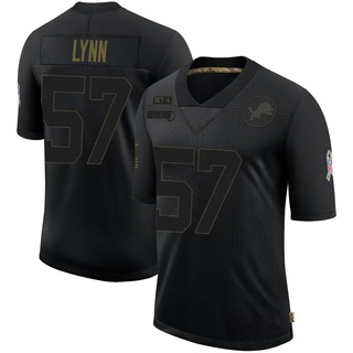 Limited Nate Lynn Men's Detroit Lions 2020 Salute To Service Jersey - Black