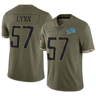 Limited Nate Lynn Men's Detroit Lions 2022 Salute To Service Jersey - Olive