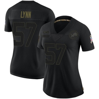 Limited Nate Lynn Women's Detroit Lions 2020 Salute To Service Jersey - Black