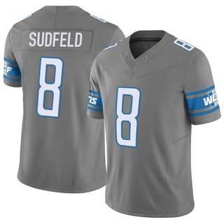 Limited Nate Sudfeld Men's Detroit Lions Silver Vapor F.U.S.E. Jersey