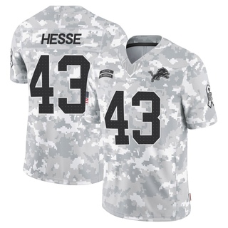 Limited Parker Hesse Men's Detroit Lions 2024 Salute to Service Jersey - Arctic Camo