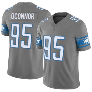 Limited Pat O'Connor Men's Detroit Lions Silver Vapor F.U.S.E. Jersey