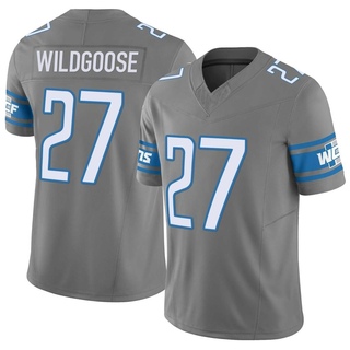 Limited Rachad Wildgoose Men's Detroit Lions Silver Vapor F.U.S.E. Jersey