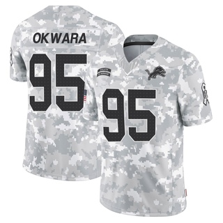 Limited Romeo Okwara Youth Detroit Lions 2024 Salute to Service Jersey - Arctic Camo