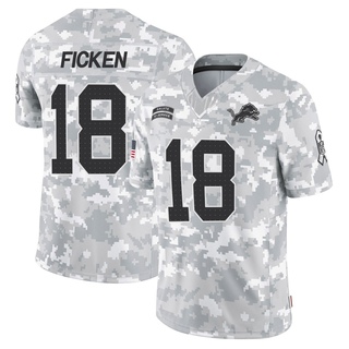 Limited Sam Ficken Youth Detroit Lions 2024 Salute to Service Jersey - Arctic Camo