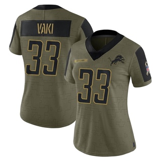 Limited Sione Vaki Women's Detroit Lions 2021 Salute To Service Jersey - Olive