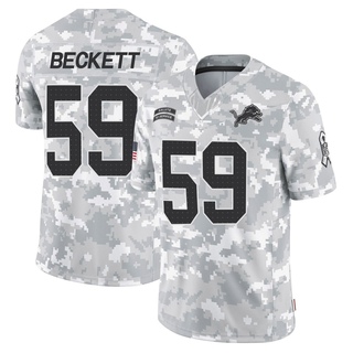 Limited Tavante Beckett Men's Detroit Lions 2024 Salute to Service Jersey - Arctic Camo