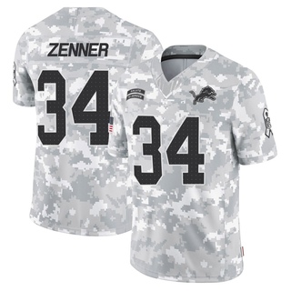 Limited Zach Zenner Men's Detroit Lions 2024 Salute to Service Jersey - Arctic Camo