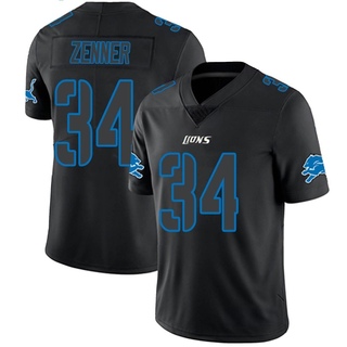 Limited Zach Zenner Men's Detroit Lions Jersey - Black Impact