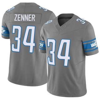 Limited Zach Zenner Men's Detroit Lions Silver Vapor F.U.S.E. Jersey