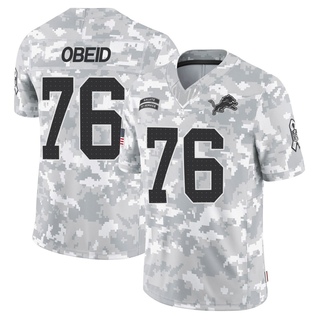 Limited Zein Obeid Men's Detroit Lions 2024 Salute to Service Jersey - Arctic Camo