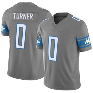 Limited Zeke Turner Men's Detroit Lions Silver Vapor F.U.S.E. Jersey